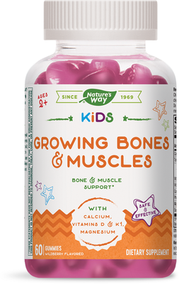 Кости и Мускули / Кids Growing Bones and Muscles Дъвчащи Таблетки x 60 Nature’s Way