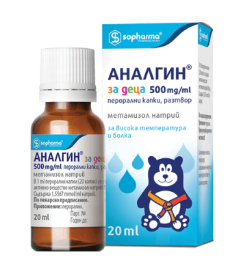Аналгин Деца капки 500мг/мл 20мл Sopharma