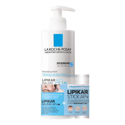 Ла Рош Позе / La Roche-Posay Lipikar Baume AP+M  балсам 400мл + Lipikar AP+ Stick 15мл