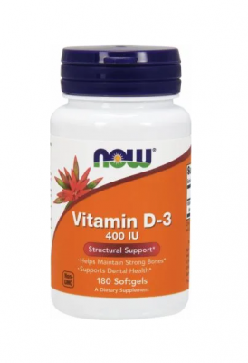 Витамин D3 / Vitamin D 400 IU драже x 180 Now Foods