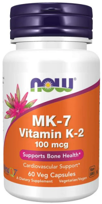 MK-7 Витамин K-2 / MK-7 Vitamin K-2 капсули 100 мкг х 60 Now Foods