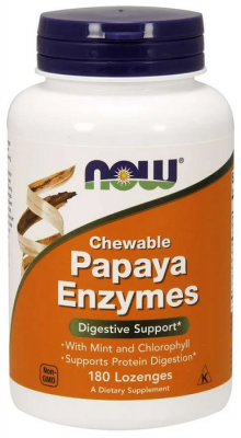 Папая Ензими / Papaya Enzymes драже х 180 Now Foods