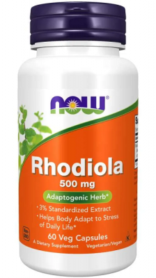 Родиола (Златен Корен) / Rhodiola капсули 500 мкг х 60 Now Foods