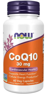 Коензим Q10 / CoQ10 капсули 30mg х 60 Now Foods
