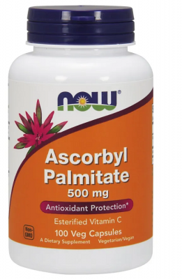 Аксорбил Палмитат / Ascorbyl Palmitate капсули 500mg х 100 Now Foods