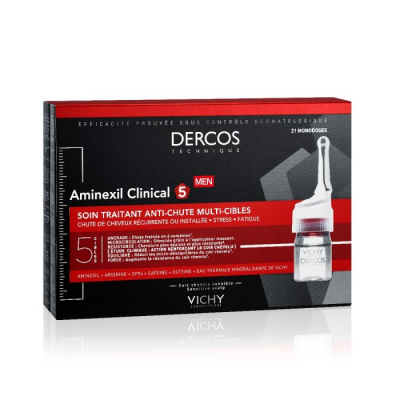 Виши / Vichy Dercos Aminexil Clinical 5 Терапия против косопад за мъже 21 дози х 6мл