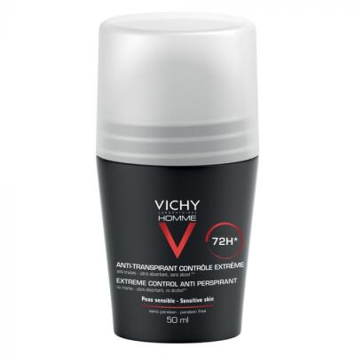 Виши / Vichy Homme Дезодорант рол-он с 72 часа ефект против изпотяване 50мл
