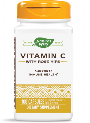 Витамин С + Шипка / Vitamin C with Rose Hips капсули 500mg  x 100