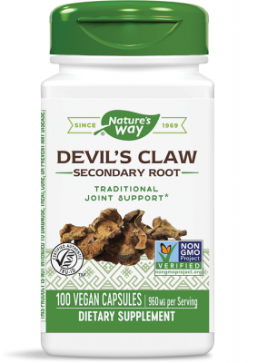 Дяволски нокът (корен) / Devil`s Claw Secondary Root капсули 480мг x 100