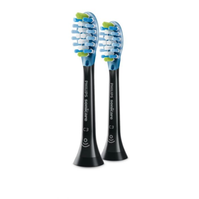 Philips Sonicare Глава за четка Premium Plaque Defence HX9042/33 C3 черна  2бр