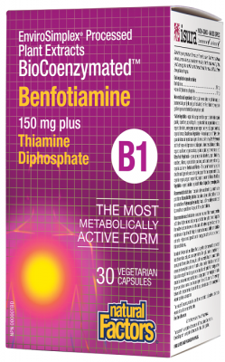 Бенфотиамин В1 BioCoenzymated 150 mg + витамин В1 капсули 100 mg х 30