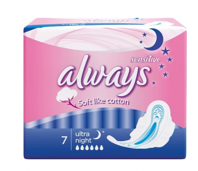 Олуейз / Always Ultra Sensitive Night Нощни дамски превръзки x 7