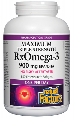 Рибено масло / RxOmega-3 Maximum Triple Strength капсули 1425 mg (900 mg EPA/DHA) х 150