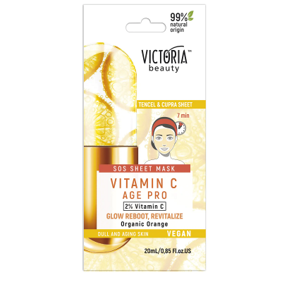 Викториа Бюти / Victoria Beauty Age Pro SOS лист маска за лице с витамин С и портокал 20ml