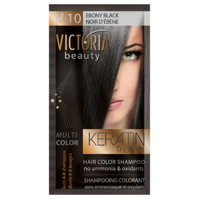 Викториа Бюти / Victoria Beauty Шампоан оцветител черен №10 40мл