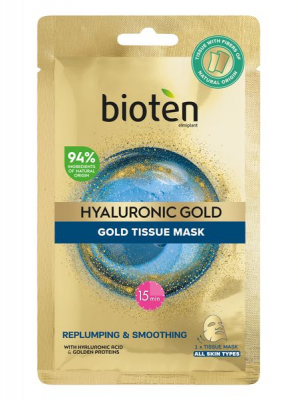 Биотен / Bioten Hyaluronic Gold Лист маска за лице 25 мл