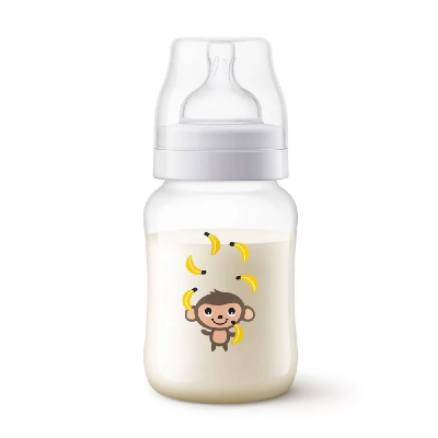 Авент / Avent Natural Шише за хранене декорация маймунка 260мл 1м+