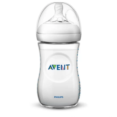 Авент / Avent Natural Slow Шише за хранене с биберон 1м+ 260мл