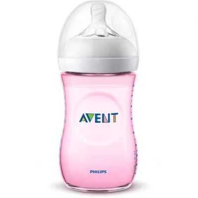 Авент / Avent Natural Шише за хранене 260 мл 1м+ лимитирана серия Розово