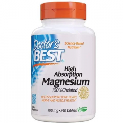 Магнезий Хелатен таблетки 100мг х 240 Doctor's Best