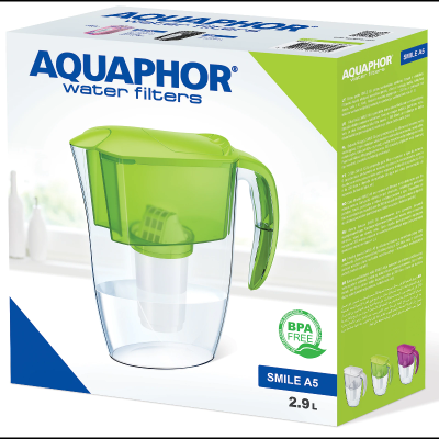 Аквафор / Aquaphor Смайл А5 кана за филтриране на вода Лайм