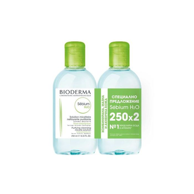 Биодерма / Bioderma Sebium H2O мицеларна вода 250мл 1+1