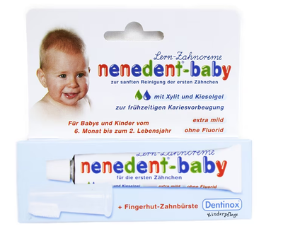 Ненедент Бебе / Nenedent Baby Комплект паста за зъби и четка-напръстник