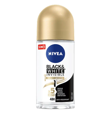 Нивеа / Nivea Black & White Silky Smooth Дезодорант рол-он 50мл