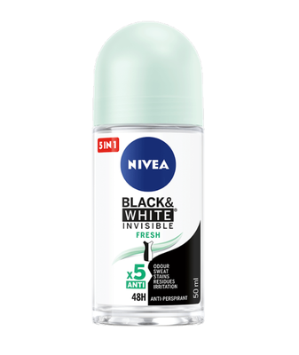 Нивеа / Nivea Black & White Invisible Fresh Дезодорант рол-он 50 мл