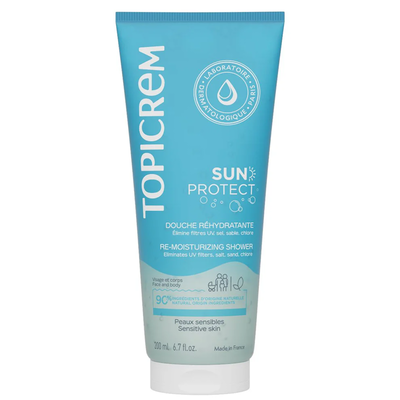Топикрем / Topicrem SUN PROTECT Измивен душ-гел за след слънце за лице и тяло 200мл
