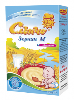 СЛЪНЧО КАША 4МЕС. ЗЪРНИН М МЛЕЧНА 200Г.