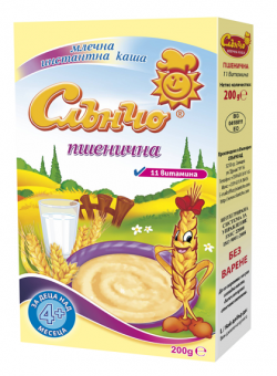 СЛЪНЧО КАША 4МЕС. ПШЕНИЧНО МЛЕЧНА 200Г.