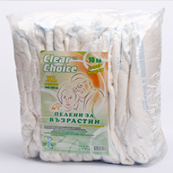 ПЕЛЕНИ ЗА ВЪЗРАСТНИ XL СУПЕР НОЩНИ Х 10 CLEAR CHOICE