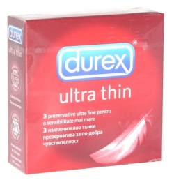 ДЮРЕКС / DUREX ULTRA THIN ПРЕЗЕРВАТИВИ  X 3 БРОЯ
